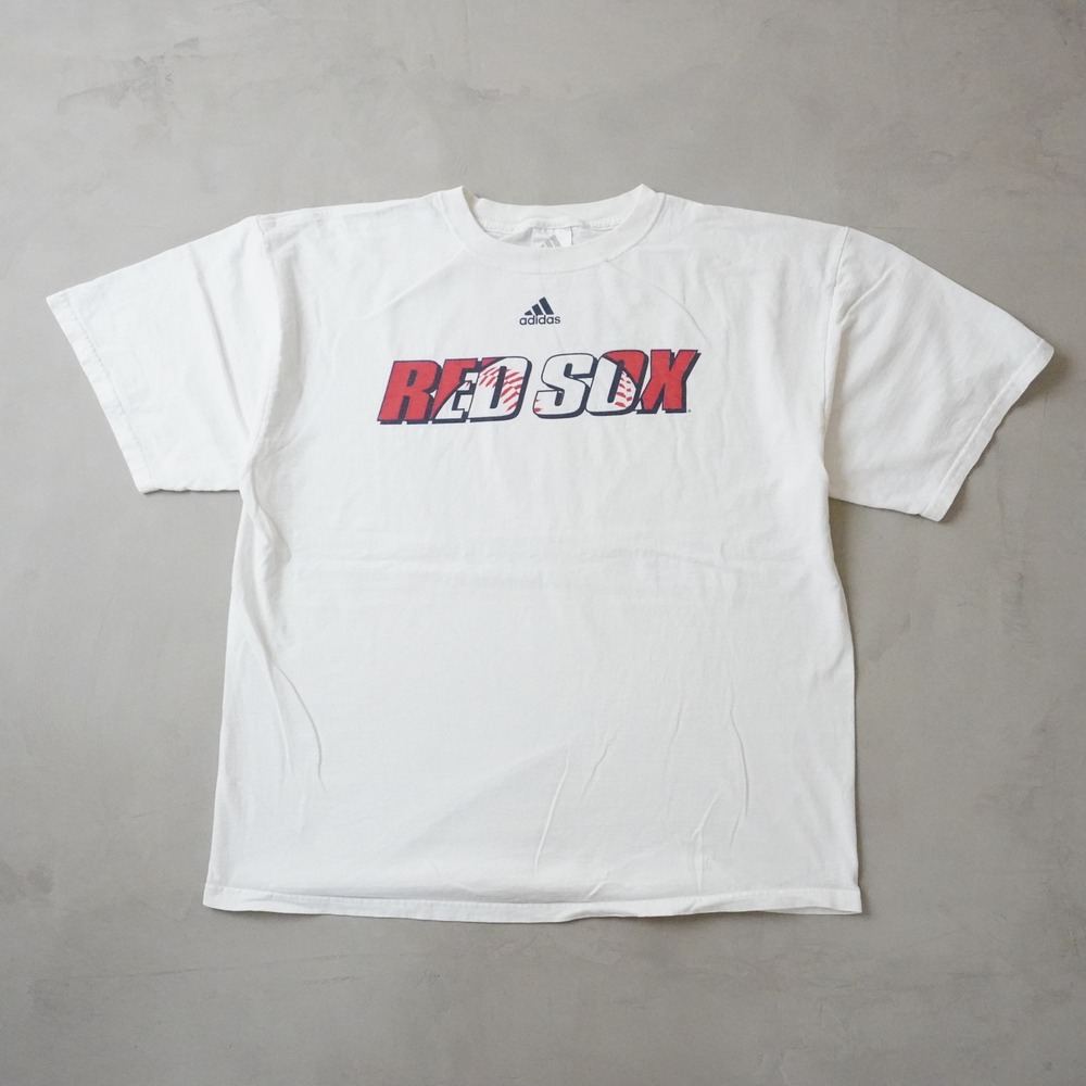 Vintage Adidas Boston Red Sox T-Shirt XL Mens White MLB Baseball Graphic Tee